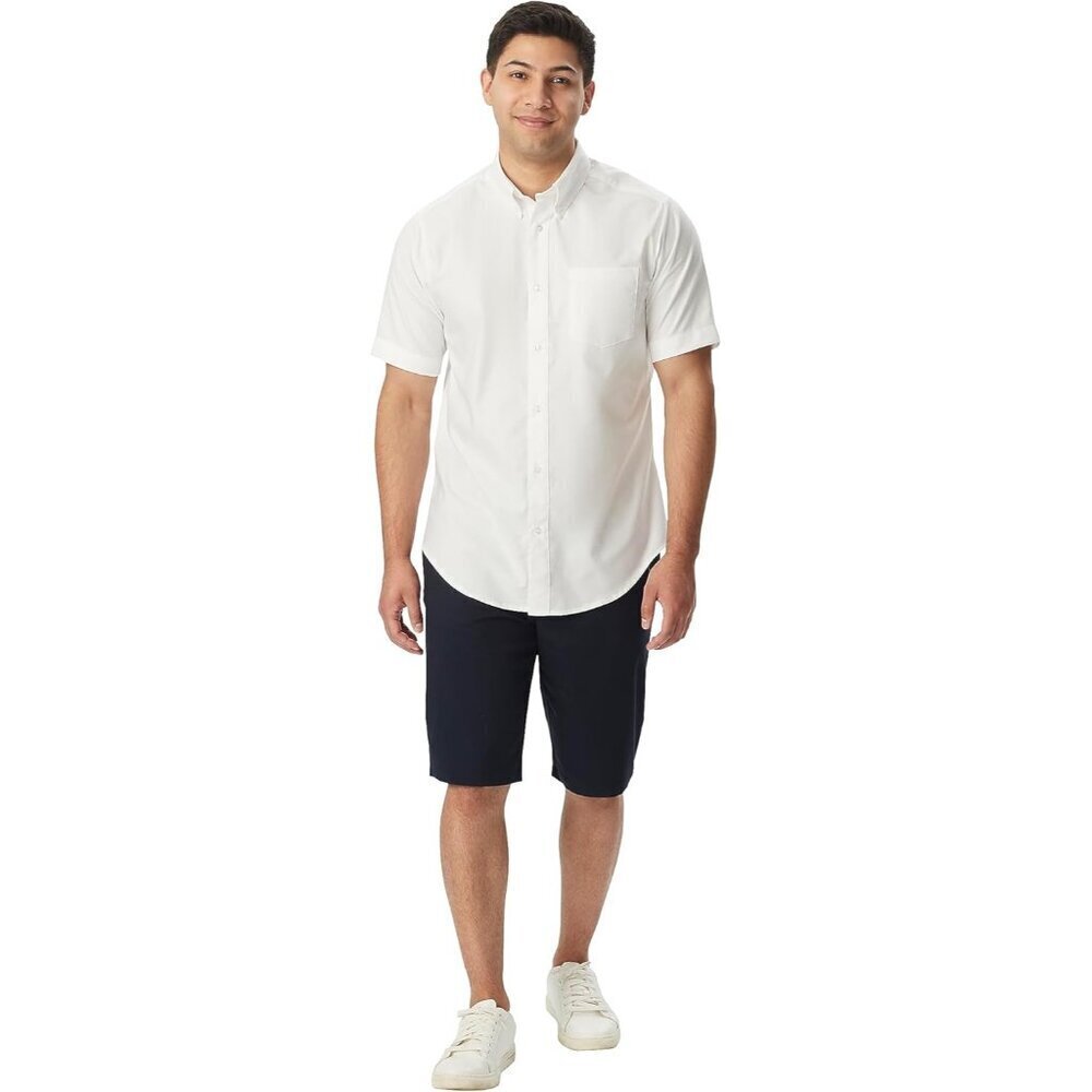 Boys Short Sleeve Oxford Dress Shirt Standard & Husky